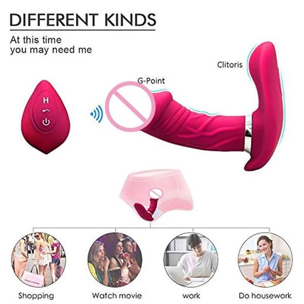 House Of Dasein Wireless Butterfly Wearable Vibrator With Remote Control Pink House of Dasein