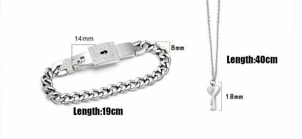 House of Dasein Locking Bracelet With Key Necklace House of Dasein