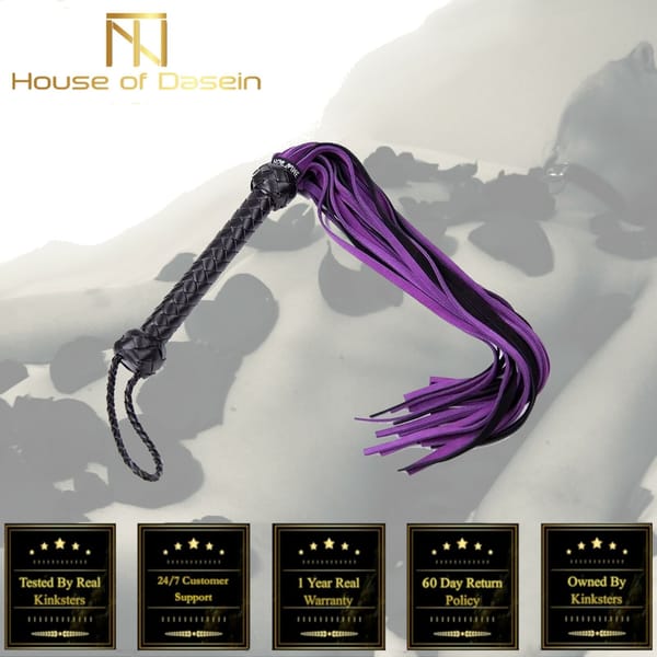 House of Dasein BDSM Flogger Spanking Whip Purple House of Dasein