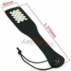 House of Dasein Studded Faux Leather Spanking Paddle Black House of Dasein