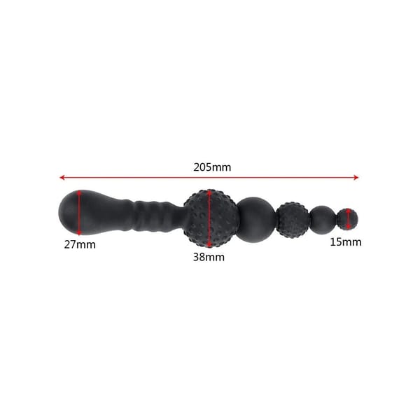House of Dasein Double Ended Flexible Silicone Dildo Black House of Dasein