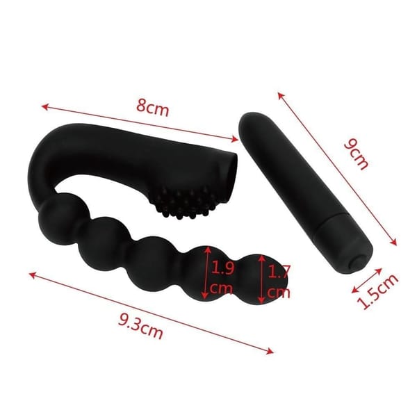 House of Dasein Anal Beads Vibrator 10 Speed Black House of Dasein