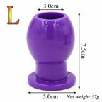 House of Dasein Hollow Silicone Anal Plug Purple Large House of Dasein