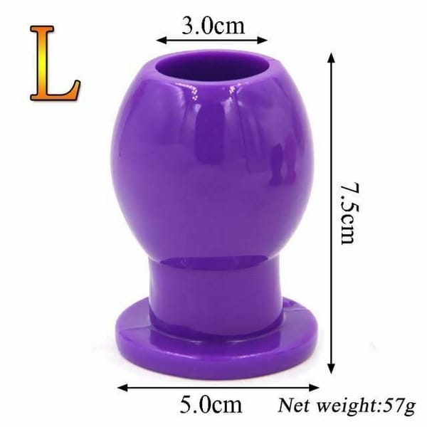 House of Dasein Hollow Silicone Anal Plug Purple Large House of Dasein