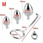 House Of Dasein Stainless Steel Butt Plug & Penis Ring L House of Dasein