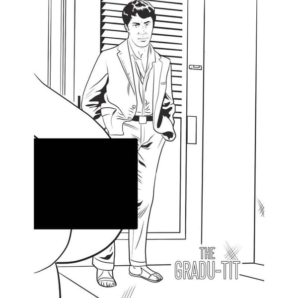 Wood Rocket Boobs Adult Colouring Book Secondary image