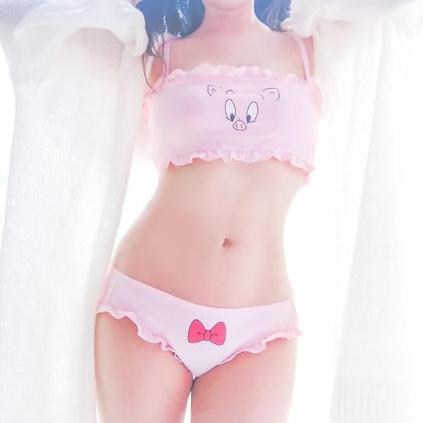 House Of Dasein Little Piggy Lingerie Set Pink House of Dasein