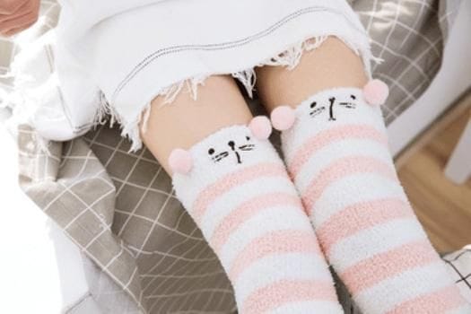 House Of Dasein Pink Cat Thigh Highs House of Dasein