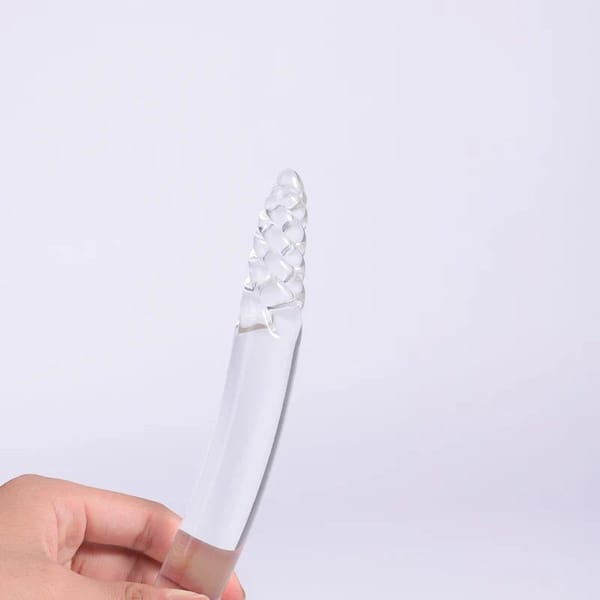 House Of Dasein Black Wolf Pyrex Glass Dildo With Crystal Anal Butt Plug House of Dasein