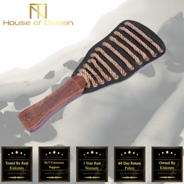 House of Dasein Hemp Rope Spanking Paddle Black House of Dasein
