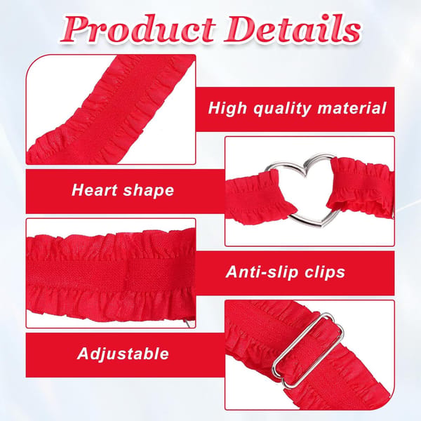 House of Dasein Heart Lace Thigh Garter Set Red 2 Piece Secondary image
