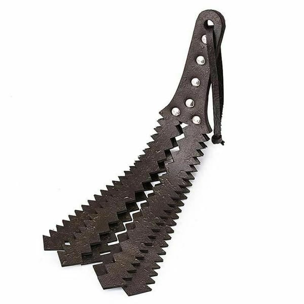 House of Dasein Genuine Leather Sawtooth Paddle Brown House of Dasein