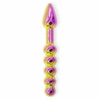 House of Dasein Double Ended Glass Anal Beads Dildo Gold 18 cm House of Dasein