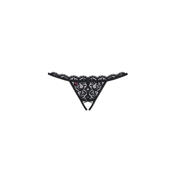 Obsessive 831 Crotchless Lace Thong Black Secondary image