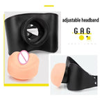 House Of Dasein Bondage Belt Latex Mouth Gag With Flexible Dildo Plug BDSM Restraint House of Dasein