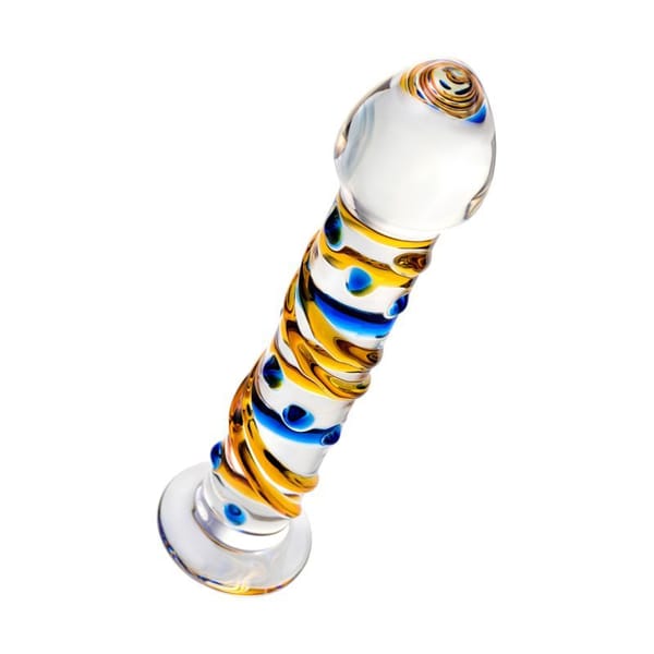 Sexus Glass Dildo Yellow 17.2cm Sexus