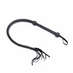 House of Dasein Genuine Leather Whip Black 121cm House of Dasein