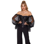 House Of Dasein Ruffled Gothic Overbust Corset XS House of Dasein