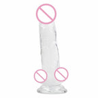 House Of Dasein Clear Jelly Dildo With Balls & Suction Cup M 18cm House of Dasein