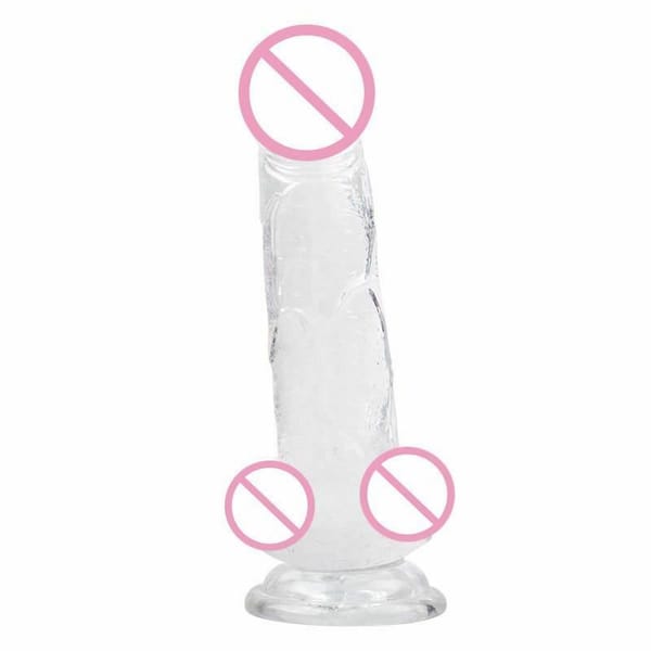 House Of Dasein Clear Jelly Dildo With Balls & Suction Cup M 18cm House of Dasein
