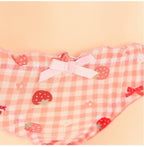 House Of Dasein Strawberry Plaid Lingerie Set House of Dasein