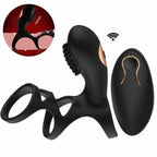 House of Dasein Triple Vibrating Cock Ring Black House of Dasein