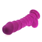 X-MEN Realistic Dildo With Ridged Shaft & Balls Purple X-MEN