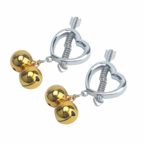 House of Dasein Cupid Arrow Bell Nipple Clamps Gold House of Dasein