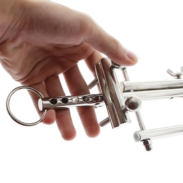 House Of Dasein Ultimate Locking Chastity Anal Plug Silver House of Dasein