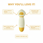 Elosung 10 Vibration Mode USB Rechargeable Mini Personal Massager Wand Massager Yellow Elosung