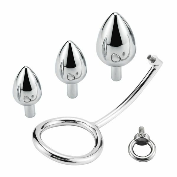 House Of Dasein Stainless Steel Butt Plug & Penis Ring L House of Dasein