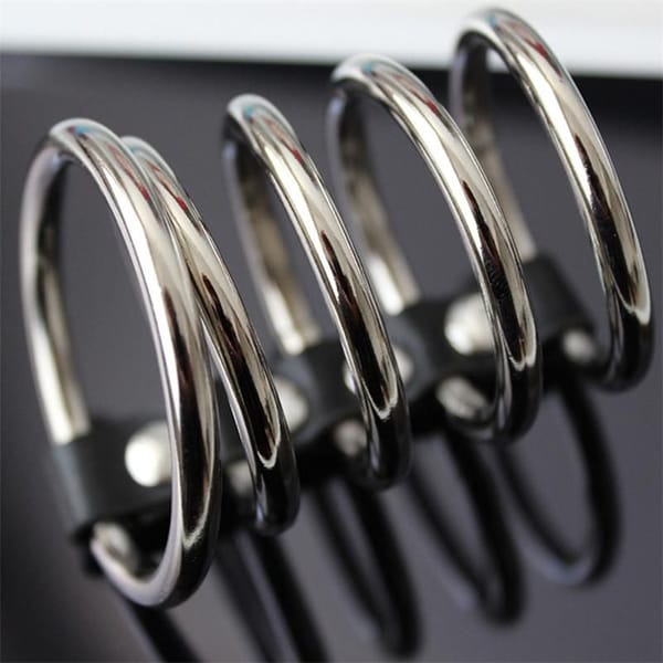 House of Dasein Stainless Steel Cock Ring Set 5 Piece Silver House of Dasein