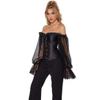 House Of Dasein Ruffled Gothic Overbust Corset XS House of Dasein