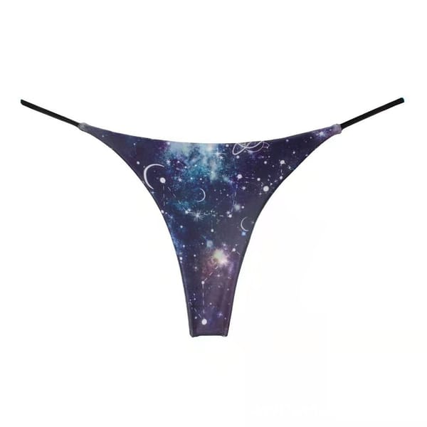 Milk Silk Low Waist Bikini Thong Zebra Pattern L LOVVA
