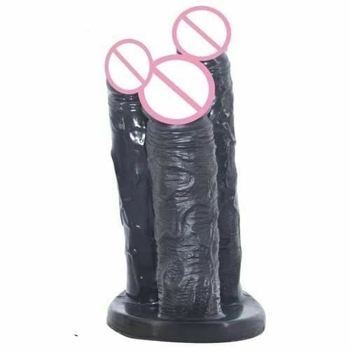 House of Dasein Triple Penetration Realistic Dildo Set Black House of Dasein