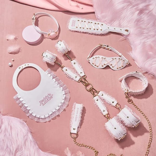 House Of Dasein DDLG Bondage Set Lace Shackles Foot Cuffs Handcuffs Mouth Gag House of Dasein
