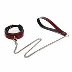 House of Dasein Genuine Leather Bondage Kit With Kitten Mask & Leash Silver House of Dasein