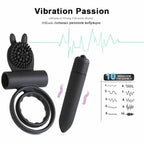 House of Dasein Vibrating Double Cock Ring Black House of Dasein
