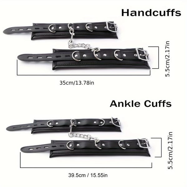 YLT Padded Bondage Cuffs Set Black YLT
