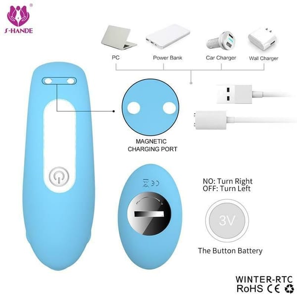 House Of Dasein Remote Controlled Wearable Egg Vibrator Blue House of Dasein
