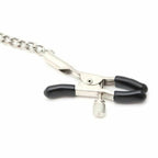 House of Dasein Metal Nipple Clamps With Chain Black House of Dasein