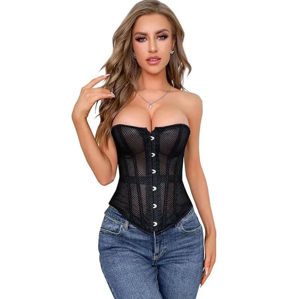 House Of Dasein Gothic Mesh Corset S House of Dasein