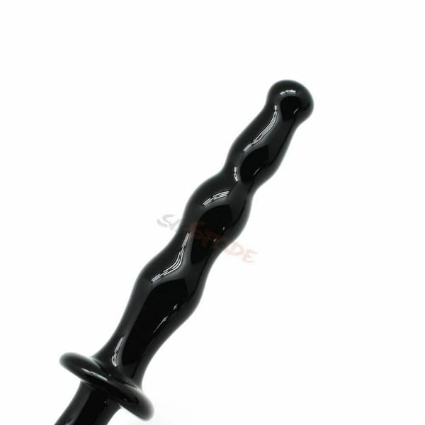 House of Dasein Double Ended Glass Dildo & Anal Beads Black House of Dasein