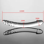 House Of Dasein Black Wolf Pyrex Glass Dildo With Crystal Anal Butt Plug House of Dasein