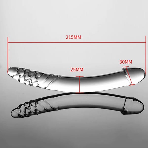 House Of Dasein Black Wolf Pyrex Glass Dildo With Crystal Anal Butt Plug House of Dasein