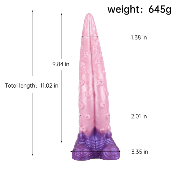 House Of Dasein Pink Purple Dragon Tongue Silicone Dildo House of Dasein