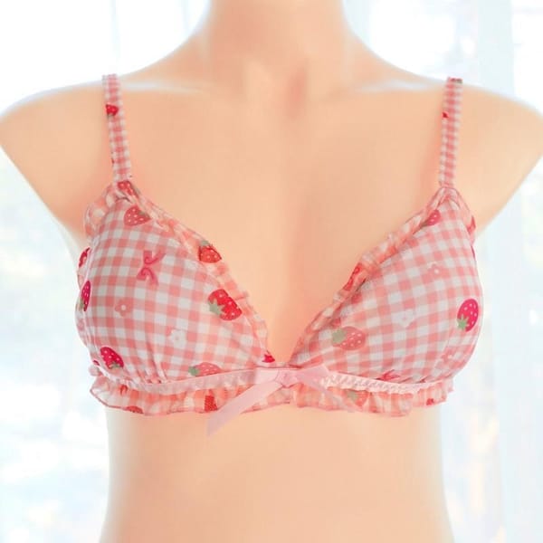 House Of Dasein Strawberry Plaid Lingerie Set House of Dasein