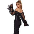 House Of Dasein Ruffled Gothic Overbust Corset XS House of Dasein