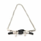 House of Dasein Metal Nipple Clamps With Chain Black House of Dasein