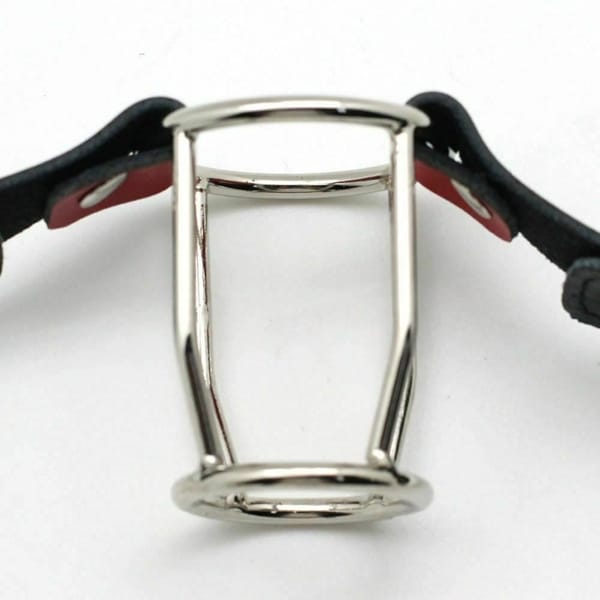 House of Dasein BDSM Double Ring Open Mouth Training Gag Red House of Dasein